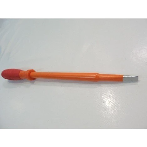Tournevis Plat 8x200mm Isolé 1000V Lame Acier Chromé Manche Bi-matière Electricien Pour Vis Tête Fendue DERANCOURT TB8X200B 1 Tournevis Plat 8x200mm Isolé 1000V Lame Acier Chromé Manche Bi-matière Electricien Pour Vis Tête Fendue DERANCOURT TB8X200B