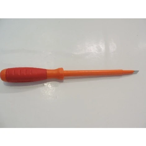 Tournevis Plat 8x200mm Isolé 1000V Lame Acier Chromé Manche Bi-matière Electricien Pour Vis Tête Fendue DERANCOURT TB8X200B 2 Tournevis Plat 8x200mm Isolé 1000V Lame Acier Chromé Manche Bi-matière Electricien Pour Vis Tête Fendue DERANCOURT TB8X200B – Image 2